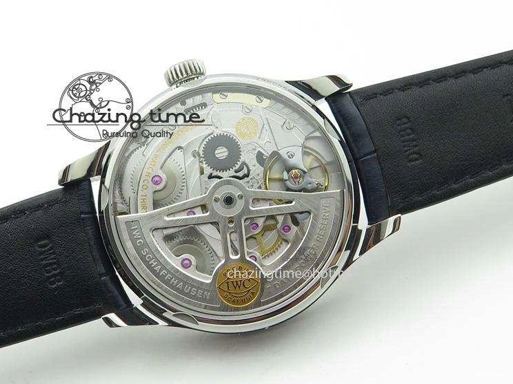 MIROTIME 0412 EasyCare Portuguese Real PR IW500705 ZF 1:1 Best Edition On Blue Leather Strap A52010 V 7310